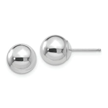 Load image into Gallery viewer, 14k White Gold Polished 8mm Ball Post Earrings
