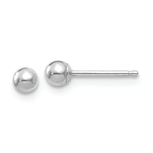 Load image into Gallery viewer, 14k White Gold Polished 3mm Ball Post Earrings
