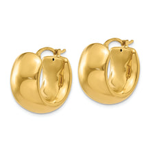 Load image into Gallery viewer, 14k Wide Puffed Hoop Earrings
