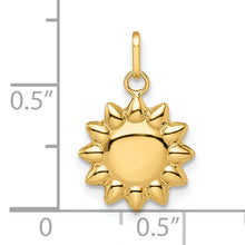 Load image into Gallery viewer, 14k Polished Puffed Sun Pendant
