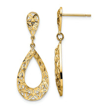 Load image into Gallery viewer, 14k D/C Dangle Post Earrings
