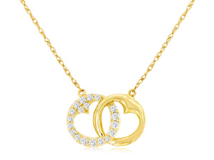 Diamond Yellow Gold Heart Pendant