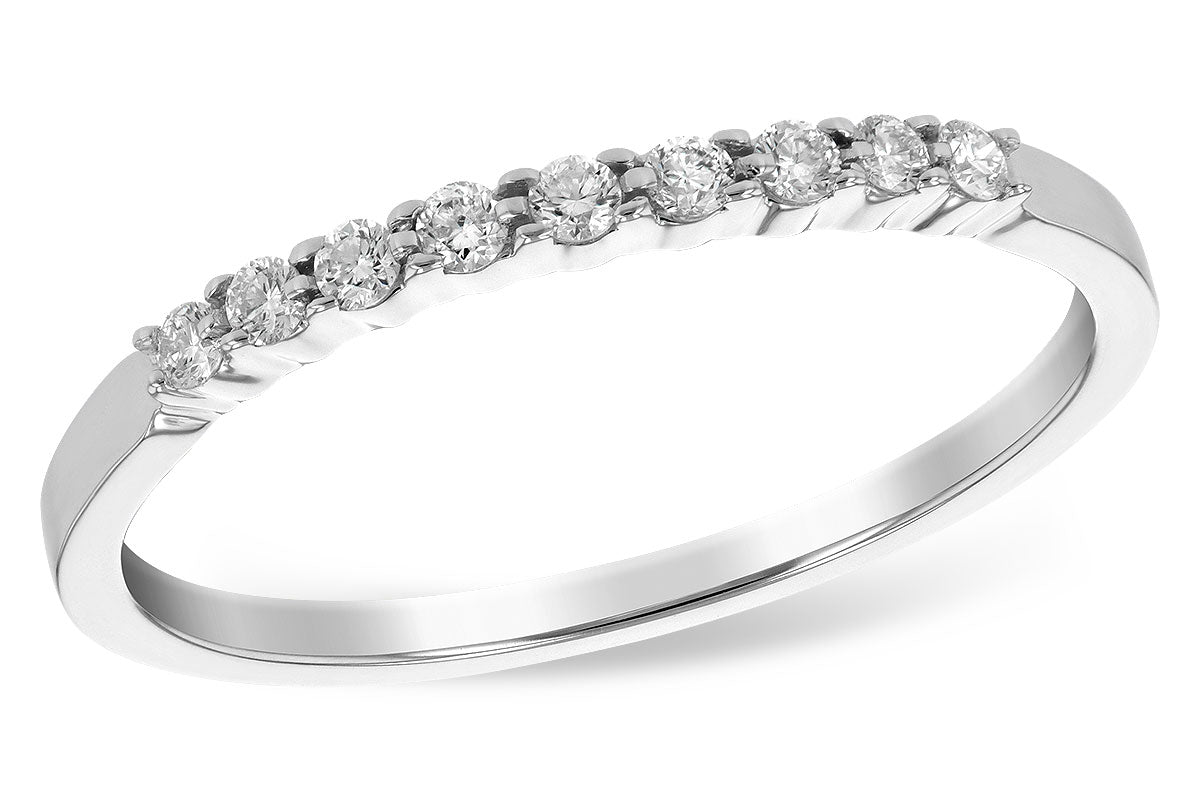 14 Karat White Gold Nine Diamond Anniversary/Wedding Band