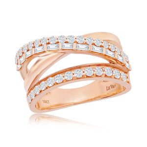 Le Vian Creme Brulee® Ring featuring 5/8 cts. Nude Diamonds, 1/5 cts. Vanilla Diamonds® set in 14K Strawberry Gold®