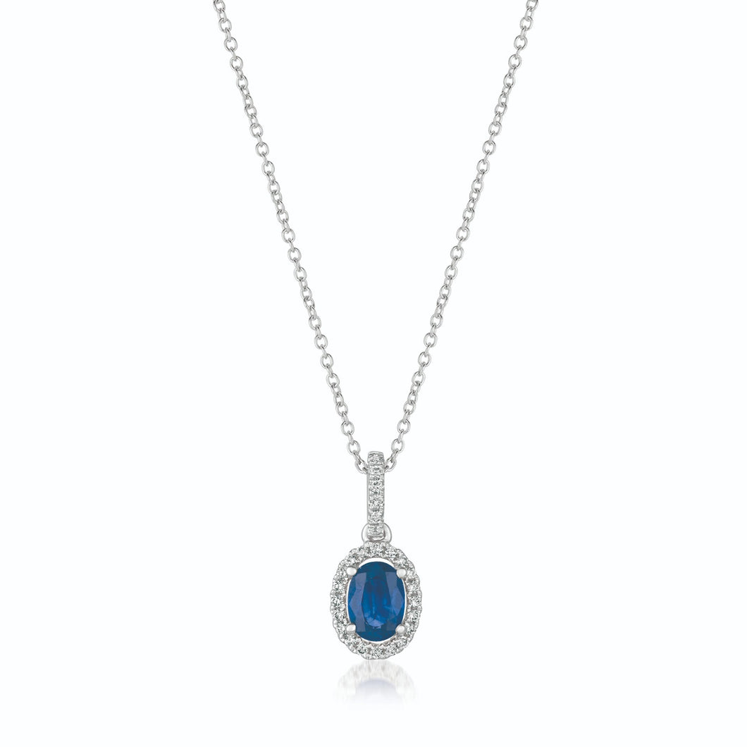 Le Vian® Pendant featuring 1/2 cts. Blueberry Sapphire?, 1/10 cts. Vanilla Diamonds® set in 14K Vanilla Gold®