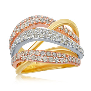 Le Vian Creme Brulee® Ring featuring 1 7/8 cts. Nude Diamonds set in 14K Tri Color Gold