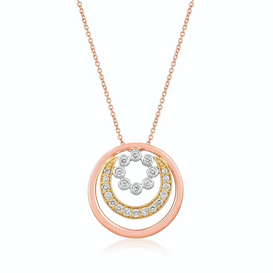 Le Vian Creme Brulee® Pendant featuring 5/8 cts. Nude Diamonds set in 14K Tri Color Gold