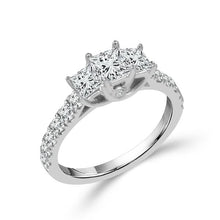 Load image into Gallery viewer, PRINCESS 3 STONE RING WITH SIDES
