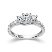 Load image into Gallery viewer, PRINCESS 3 STONE RING WITH SIDES

