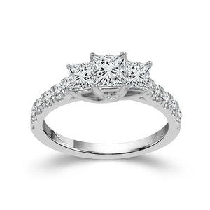 PRINCESS 3 STONE RING WITH SIDES