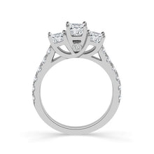 Load image into Gallery viewer, PRINCESS 3 STONE RING WITH SIDES
