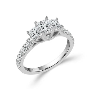 PRINCESS 3 STONE RING WITH SIDES